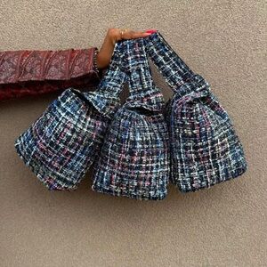 Yaito Lesage Metallic Tweed Knot Bag